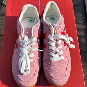Madden Girl Powder Pink Faux Suede Sneakers size 8.5 New